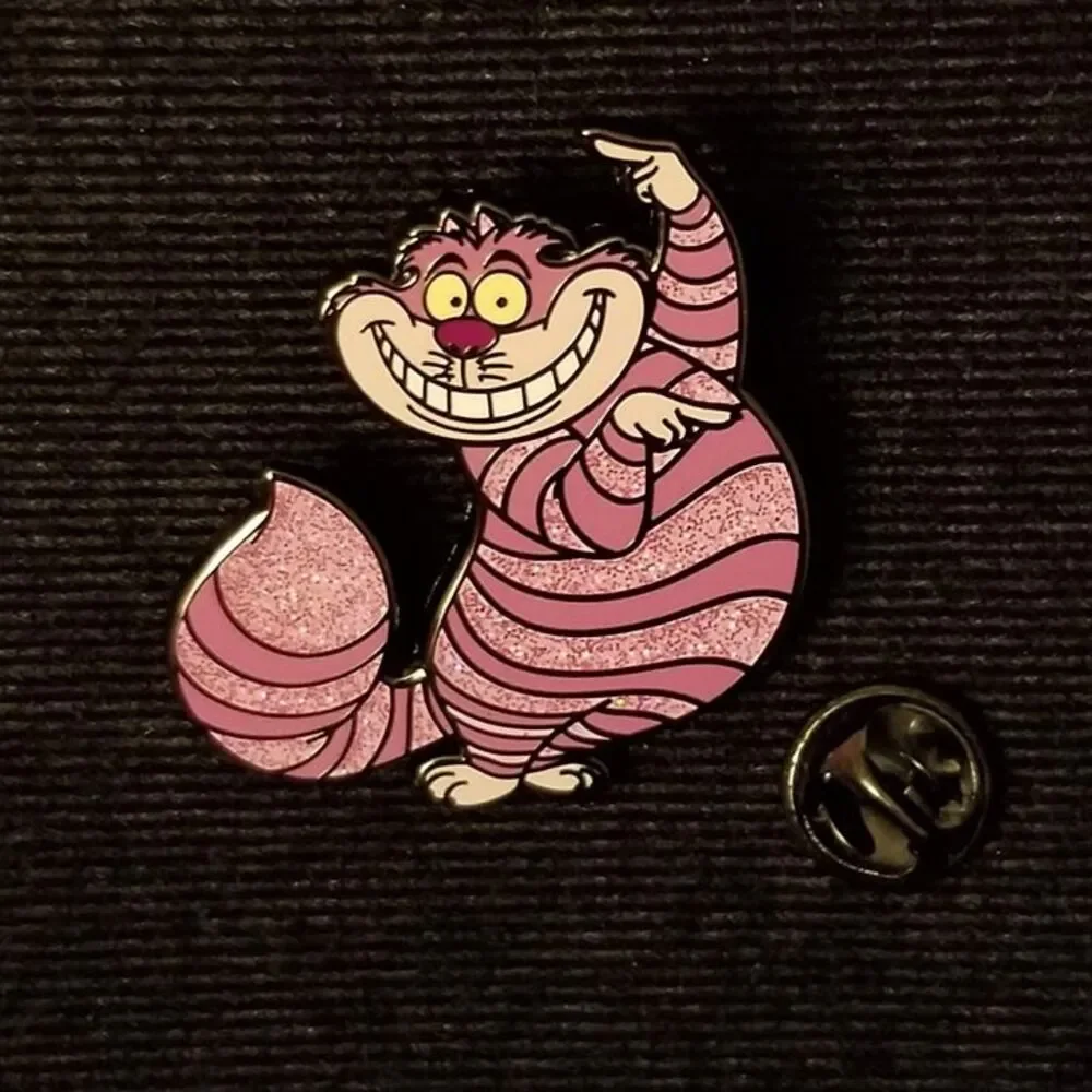 Disney Cats Cheshire Cat Pin Chaser Glitter Loungefly Disney Alice in Wonderland